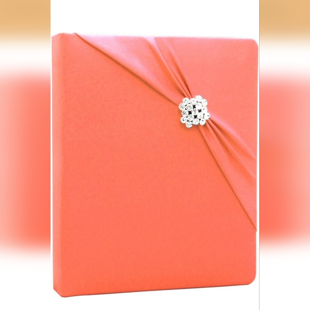 Ivy Lane Design Garbo Collection Wedding Memory Book, Coral
